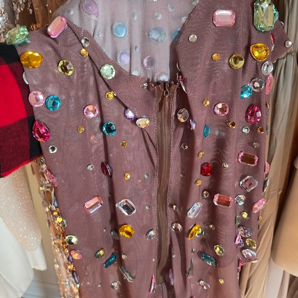 Multicolor Rhinestone Embellished Bodysuit - Picture 6 of 7